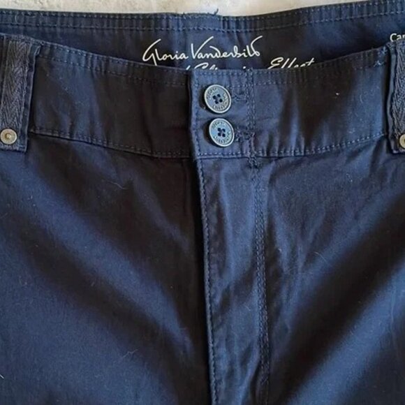 GLORIA VANDERBILT Cuffed Utility Capri Pant  - Roll Cuff - EUC - 18 - Picture 9 of 13